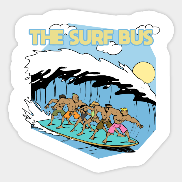 The Surf Bus Sticker by TomiAx